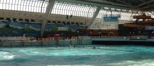 Waves and zip liner at the mall