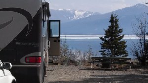 Our spot @ Kluane Lake/Congdon Creek Yukon campground.